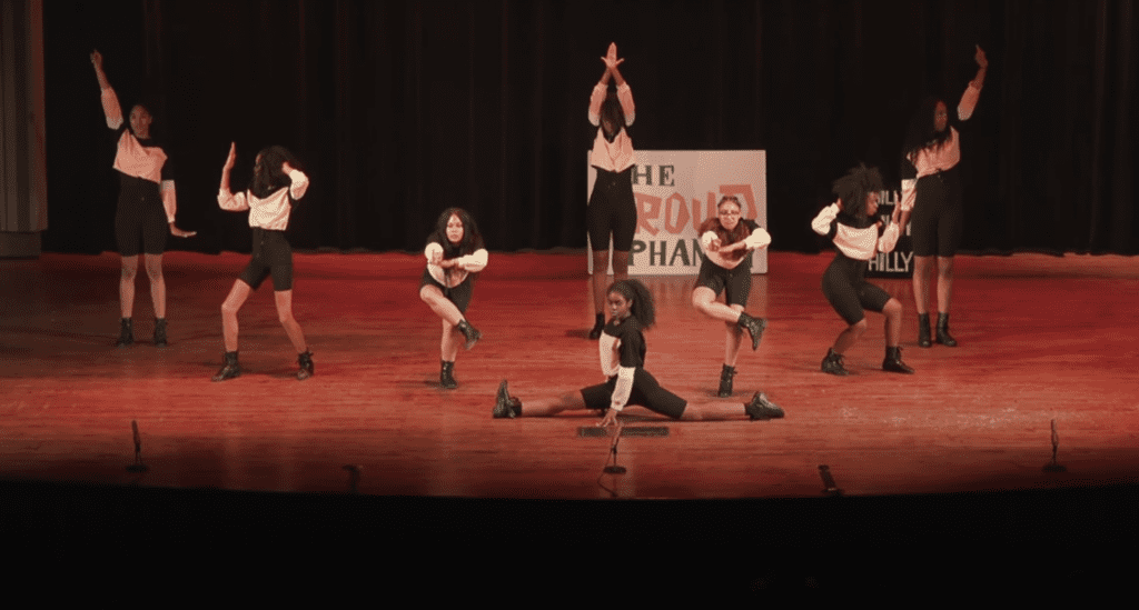 Alpha Kappa Alpha sorority performing at the 2019 Step Show